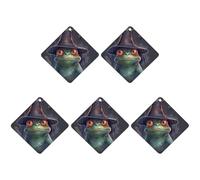 Ambientadores colgantes para coche, 5 unidades, tarjetas perfumadas para coches, oscuridad, rana, ambientadores de coche, decoración interior, tarjetas perfumadas para espejo retrovisor, accesorios
