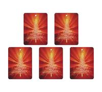 Ambientadores colgantes para coche, 5 unidades, tarjetas perfumadas para coches, silueta de árbol de Navidad, ambientadores de coche, decoración interior, tarjetas perfumadas para espejo retrovisor