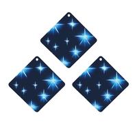 Ambientadores colgantes para coche con diseño de estrella azul de dibujos animados impresos para auto y hogar, regalo personalizado