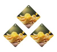 Ambientadores colgantes para coche con patatas fritas impresas para auto y hogar, regalo personalizado