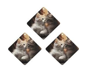 Ambientadores colgantes para coche, diseño de beso de gato, fragancia de coche de larga duración