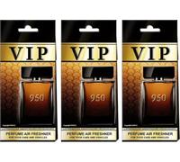 Ambientadores colgantes VIP-950 para coche, 3 unidades, fragancia de larga duración para coche, hogar y oficina, fragancia inspirada en el diseñador