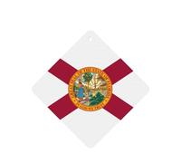 Ambientadores cuadrados para coche, diseño de bandera de Florida, 6 unidades, tabletas de aromaterapia para coche, armario, zapatero, elimina olores