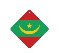 Ambientadores cuadrados para coche, diseño de bandera de Mauritania, 6 unidades, tabletas de aromaterapia para coche, armario, zapatero, elimina olores