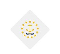 Ambientadores cuadrados para coche, diseño de bandera del estado de Rhode Island, 6 unidades, tabletas de aromaterapia para coche, armario de zapatos, elimina olores