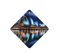 Ambientadores cuadrados para coche, diseño de casa de ópera de Sydney, 6 unidades, tabletas de aromaterapia para coche, armario, zapatero, elimina olores