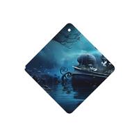 Ambientadores cuadrados para coche, diseño de fantasma, océano, 6 unidades, tabletas de aromaterapia para coche, armario, zapatero, elimina olores