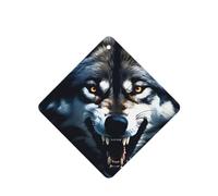 Ambientadores cuadrados para coche, diseño de lobo con colmillos desnudos, 6 unidades, tabletas de aromaterapia para coche, armario, zapatero, elimina olores