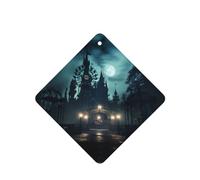 Ambientadores cuadrados para coche, diseño del fantasma en la noche, 6 unidades, tabletas de aromaterapia para coche, armario, zapatero, elimina olores