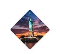 Ambientadores cuadrados para coche, estatua de la libertad, patrón de Estados Unidos, 6 unidades, tabletas de aromaterapia para coche, armario, zapatero, elimina olores