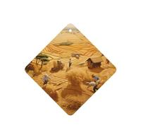 Ambientadores cuadrados para coche, patrón de cosecha de trigo, 6 unidades, tabletas de aromaterapia para coche, armario, zapatero, elimina olores