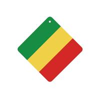 Ambientadores cuadrados para coche, patrón de la República del Congo, 6 unidades, tabletas de aromaterapia para coche, armario, zapatero, elimina olores