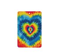 Ambientadores de aire de coche teñidos con diseño de corazón y arco iris, 6 piezas, divertidos ambientadores colgantes de coche, bonitos y duraderos con aroma a espejo, adornos de decoración para el
