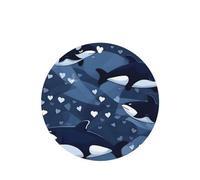 Ambientadores de aire de forma redonda para coche, patrón de ballena asesina azul, 6 unidades, tabletas de aromaterapia para coche, armario, zapatero, elimina olores