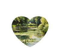 Ambientadores de aire en forma de corazón para coche, diseño de lirios de agua en el estanque, 6 unidades, tabletas de aromaterapia para coche, armario, zapatero, elimina olores