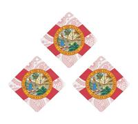 Ambientadores de aire para coche, diseño de bandera del estado de Florida, accesorios para colgar, 3 piezas