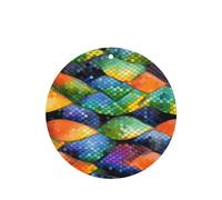 Ambientadores de aire para coche, diseño de escamas de peces arcoíris, 4 unidades, forma redonda, para colgar, tabletas de aromaterapia, ambientadores perfumados para dormitorio y baño