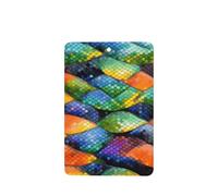 Ambientadores de aire para coche, diseño de escamas de peces arcoíris, 6 unidades, rectangulares, para colgar en tabletas de aromaterapia, ambientadores perfumados para dormitorio y baño