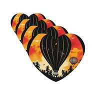 Ambientadores de aire para coche, diseño de globo aerostático volador, 4 piezas, divertidos ambientadores colgantes para coche, bonitos y duraderos con forma de corazón, adornos para colgar en el