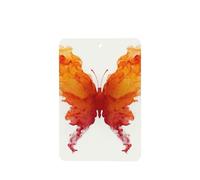Ambientadores de aire para coche, diseño de mariposa ahumada, color naranja, rojo, 4 unidades, tarjetas perfumadas para colgar en tabletas de aromaterapia