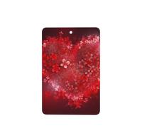 Ambientadores de aire para el día de San Valentín, diseño de corazón rojo con flores, 6 unidades, divertidos ambientadores colgantes para coche, bonitos y duraderos con aroma de espejo, adornos de
