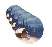 Ambientadores de coche Cabin In The Woods, 4 piezas, divertidos ambientadores colgantes para coche, bonitos y duraderos con forma redonda, para colgar en el espejo, regalo para hombres y mujeres