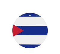 Ambientadores de coche con bandera cubana, juego de 4 tarjetas colgantes perfumadas de lavanda para el interior del vehículo, decoración de fragancia impresa de doble cara para el armario del coche y