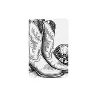 Ambientadores de coche con botas de vaquera vintage con bola de discoteca, 4 tarjetas perfumadas colgantes, tarjetas perfumadas para coche, tabletas de aromaterapia