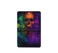 Ambientadores de coche con cara de calavera de Halloween, 4 unidades, tarjetas perfumadas colgantes, tarjetas perfumadas para coche, tabletas de aromaterapia