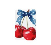 Ambientadores de coche con cerezas rojas con lazo de estrella azul, 4 tarjetas perfumadas colgantes, tarjetas perfumadas para coche, tabletas de aromaterapia