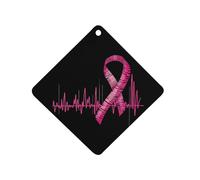 Ambientadores de coche con cinta de latido del corazón para el cáncer de mama, fragancia, espejo retrovisor, perfumado, tabletas de aromaterapia, accesorios de decoración interior