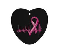 Ambientadores de coche con cinta de latido del corazón para el cáncer de mama, fragancia, espejo retrovisor, perfumado, tabletas de aromaterapia, accesorios de decoración interior