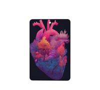 Ambientadores de coche con corazón humano con un bosque mágico, 4 tarjetas perfumadas colgantes, tarjetas perfumadas para coche, tabletas de aromaterapia