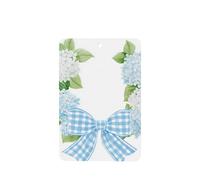 Ambientadores de coche con corona de flores de hortensias blancas de acuarela, 4 tarjetas perfumadas colgantes, tarjetas perfumadas para coche, tabletas de aromaterapia