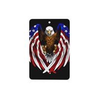 Ambientadores de coche con diseño de águila patriótica de bandera de Estados Unidos, 4 unidades, rectangulares, para colgar en tabletas de aromaterapia, ambientadores perfumados para dormitorio y baño