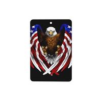 Ambientadores de coche con diseño de águila patriótica de la bandera de Estados Unidos, 4 unidades, para colgar, desechables, para vehículos, aroma a lavanda