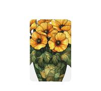 Ambientadores de coche con diseño de amapola amarilla en maceta, 4 unidades, tarjetas perfumadas colgantes, tarjetas perfumadas para coche, tabletas de aromaterapia