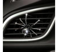 Ambientadores de coche con diseño de araña brillante negra, accesorios góticos para coche, bonitos clips de ventilación de coche, accesorios divertidos para difusor de diamantes