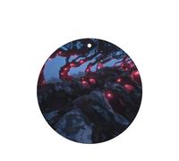 Ambientadores de coche con diseño de árbol que crece en roca, 4 unidades, forma redonda, para colgar, tabletas de aromaterapia, ambientadores perfumados para dormitorio y baño