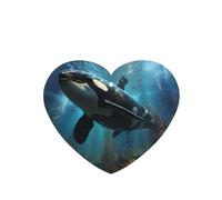 Ambientadores de coche con diseño de ballenas asesinas enormes, 6 unidades, en forma de corazón, para colgar en tabletas de aromaterapia, ambientadores perfumados para dormitorio y baño