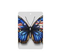 Ambientadores de coche con diseño de bandera australiana de alas de mariposa, 4 unidades, tarjetas perfumadas colgantes, tarjetas perfumadas para coche, tabletas de aromaterapia