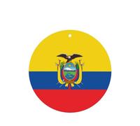 Ambientadores de coche con diseño de bandera de Ecuador, 4 unidades, forma redonda, para colgar, tabletas de aromaterapia, ambientadores perfumados para dormitorio y baño