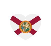 Ambientadores de coche con diseño de bandera de Florida, 4 unidades, en forma de corazón, para colgar en tabletas de aromaterapia, ambientadores perfumados para dormitorio y baño