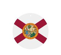 Ambientadores de coche con diseño de bandera de Florida, 4 unidades, forma redonda, para colgar, tabletas de aromaterapia, ambientadores perfumados para dormitorio y baño