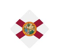 Ambientadores de coche con diseño de bandera de Florida, 6 unidades, cuadrados, para colgar en tabletas de aromaterapia, ambientadores perfumados para dormitorio y baño