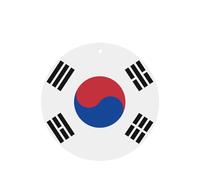 Ambientadores de coche con diseño de bandera de la República de Corea, 4 unidades, forma redonda, para colgar, tabletas de aromaterapia, ambientadores perfumados para dormitorio y baño