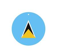 Ambientadores de coche con diseño de bandera de Santa Lucía, 4 unidades, forma redonda, para colgar, tabletas de aromaterapia, ambientadores perfumados para dormitorio y baño