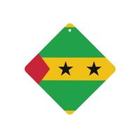 Ambientadores de coche con diseño de bandera de Santo Tomé y Príncipe, 6 piezas, decoración perfumada de cartulina para coches, dormitorios, armarios