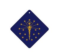 Ambientadores de coche con diseño de bandera del estado de Indiana, juego de 6 piezas para colgar, proporciona un aroma duradero para automóvil y hogar