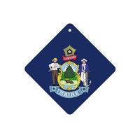 Ambientadores de coche con diseño de bandera del estado de Maine, juego de 6 tarjetas para colgar, proporciona un aroma duradero para automóvil y hogar